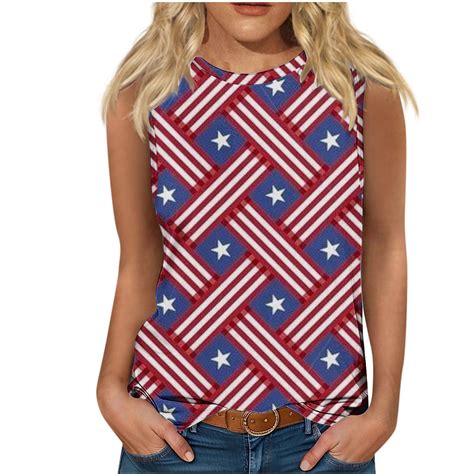 Midsumdr American Flag Tank Top Women 4th Of July Tanks Tops For Womens