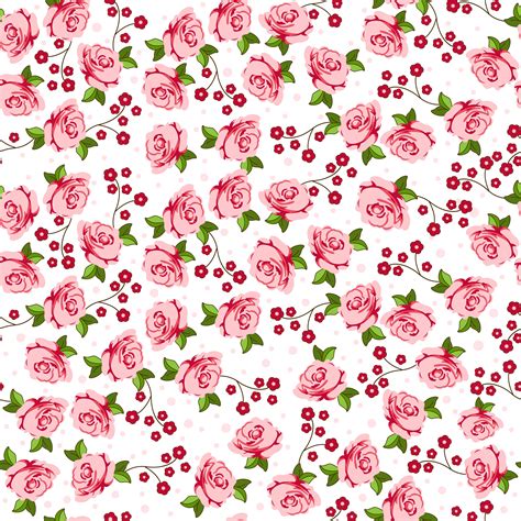 Small Cute Roses Seamless Pattern