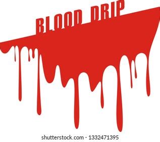 Dripping Blood Isolated On White Stock Vector Royalty Free