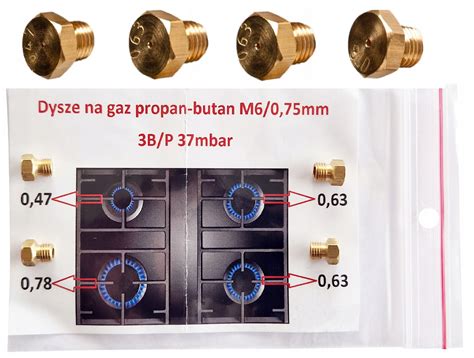 DYSZE GAZ PROPAN BUTAN KUCHENKI płyty GAZOWEJ Amica Mastercook Beko