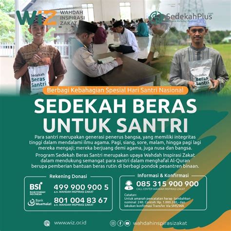 Sedekah Beras Spesial Hari Santri Nasional WAHDAH INSPIRASI ZAKAT