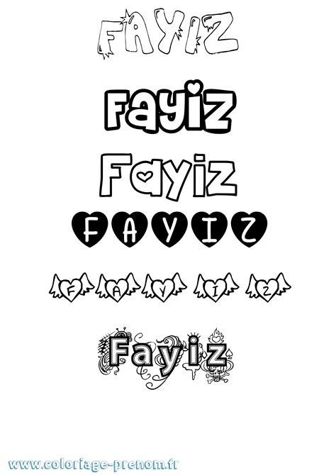 Coloriage Du Prénom Fayiz à Imprimer Ou Télécharger Facilement