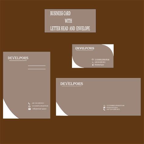 Business Card Design With Letter Head And Envelope Masterbundles