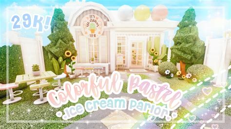 No Gamepass Colorful Pastel Ice Cream Parlor Speedbuild And Tour