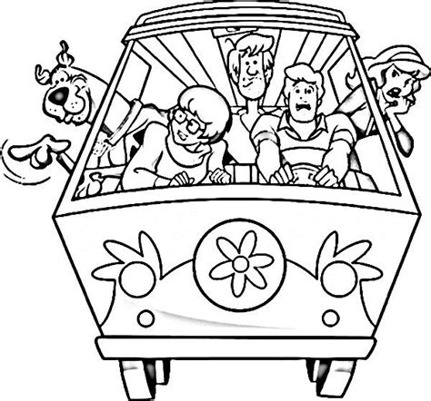 Mystery Machine Printable Coloring Pages Karlytekrause