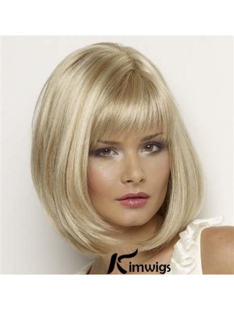 Bobs Chin Length Blonde Straight Trendy Petite Wigs