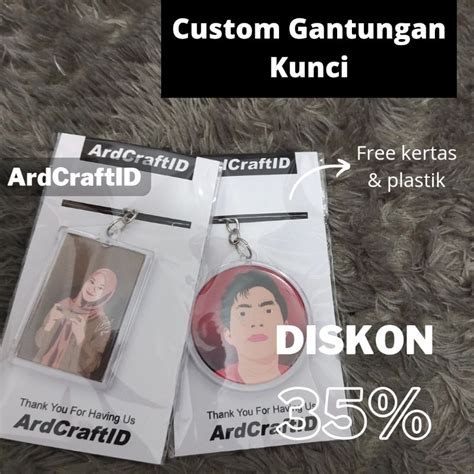 Jual Custom Gantungan Kunci Akrilik Tanpa Minimal Order Bisa Untuk