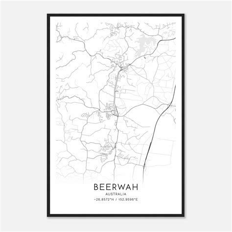 Custom Beerwah Australia Map Poster - Mapmory