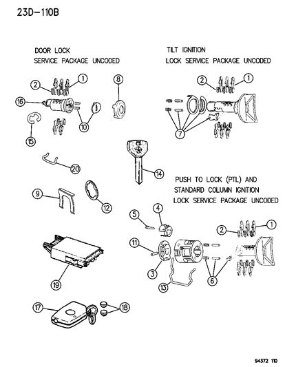 Lock Cylinder Diagram