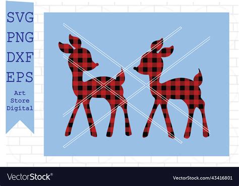 Deer christmas Royalty Free Vector Image - VectorStock