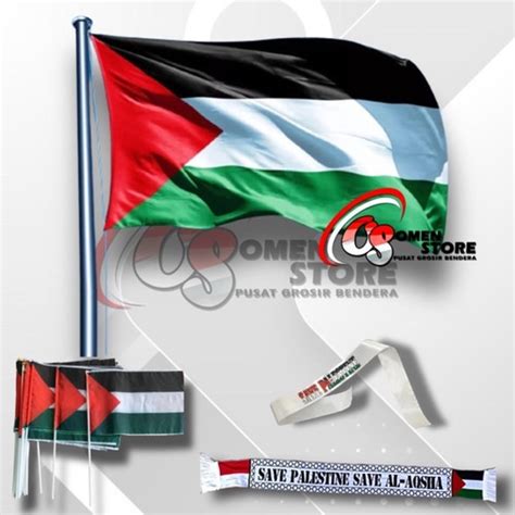 Jual Bendera Palestina Sedang Syal Palestine Bendera Tangan