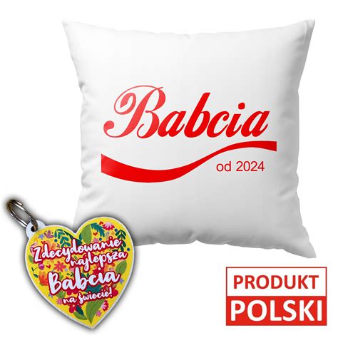 PODUSZKA BABCIA OD 2024 ROKU SUPER PREZENT DLA NOWEJ BABCI ZESTAW