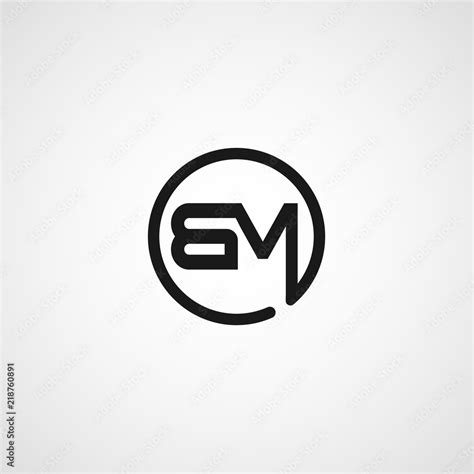 Initial Letter BM Logo Template Design Stock Vector | Adobe Stock