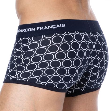 Gar On Fran Ais Circle Cotton Trunks Navy Inderwear