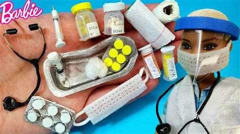 DIY Barbie Minyatür Doktor Eşyaları Nasıl Yapılır Barbie Eşya Yapımı