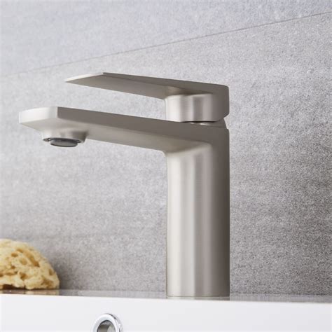 Milano Hunston Modern Mono Basin Mixer Tap Brushed Nickel