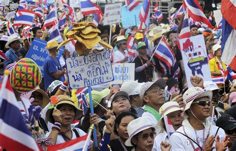 Thousands Of Anti Government Protesters March In Thai Capital To Demand