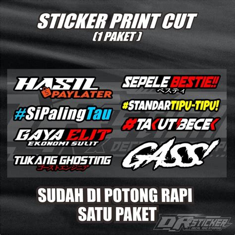 Jual Vol Sticker Racing Motor Sticker Viral Print Cut Sticker