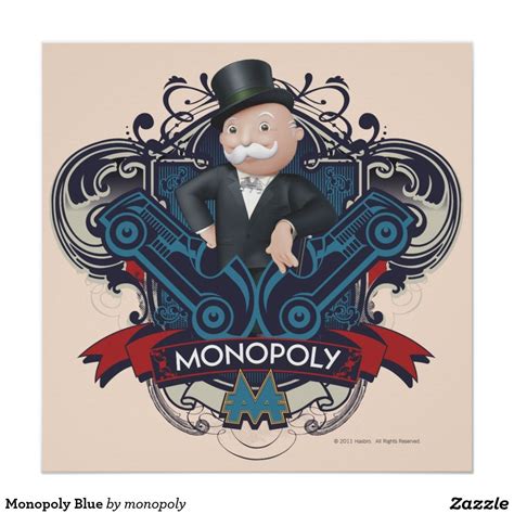 Monopoly Blue Poster Blue Poster Canvas Prints Blue Canvas