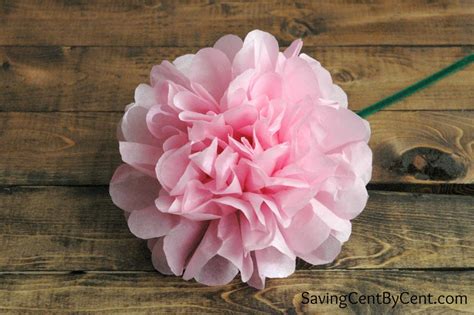 How to Make Easy Tissue Paper Flowers - Saving Cent by Cent