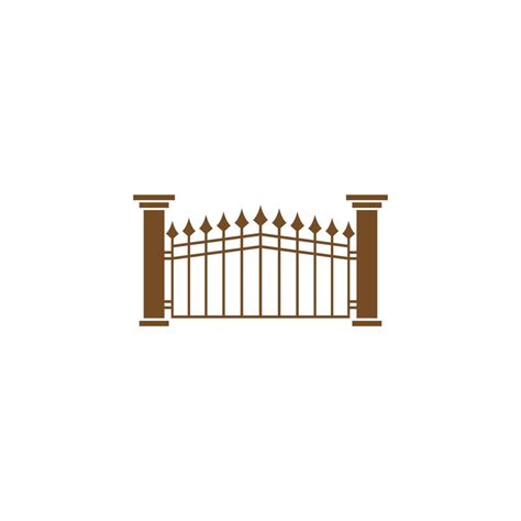 Gate icon logo design 12251441 Vector Art at Vecteezy