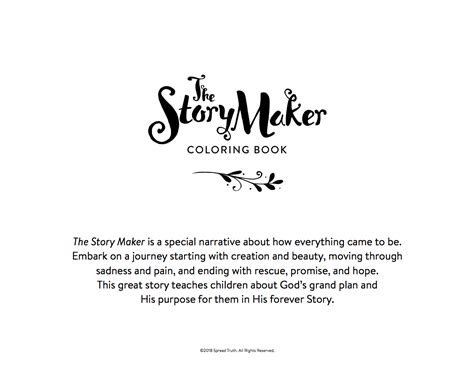 The Story Maker Coloring Book | Spread Truth