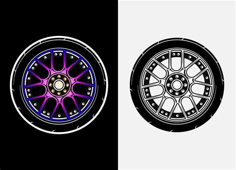 Different color set of car wheels, rubber tyre, car tyre, truck wheel ...