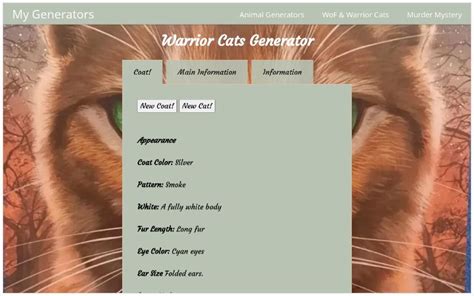 Warrior Cats Generator