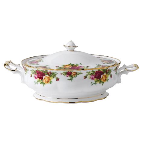 Royal Albert Old Country Roses Covered Vegetable Bowl | Crystal Classics