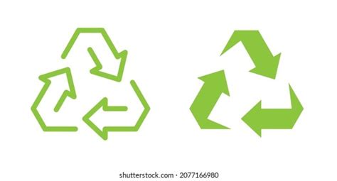 Recycle Icon Logo Vector Green Color Stock Vector (Royalty Free ...