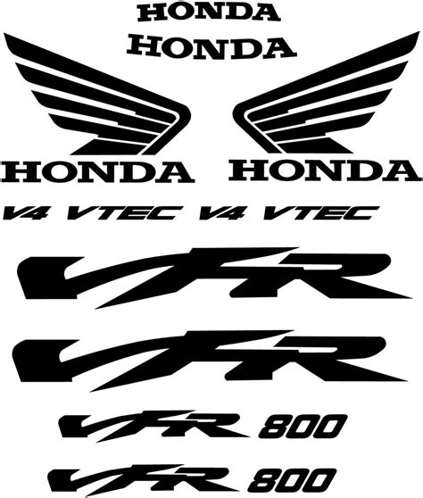 Honda Vfr V Tech Decal Set Over Different Colours