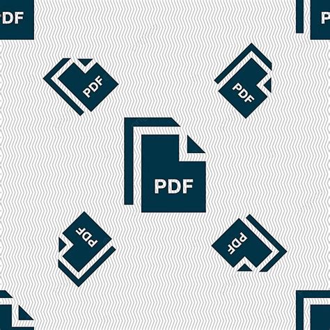 Geometric Texture Seamless Pattern Featuring File Pdf Icon Symbol Photo