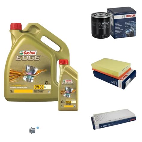 BOSCH INSPECTION SET 6 L Original Castrol Edge FST 5W 30 Ll Pour De