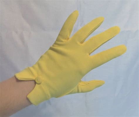 RARE Sunshine Yellow Dress Gloves. One Size Fits All. Wrist