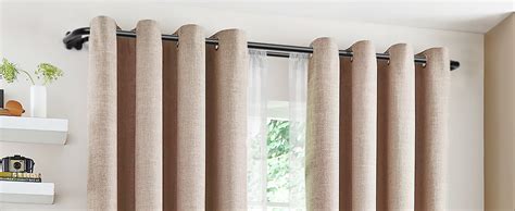 Amazon Usfook Black Double Curtain Rods Blackout Wrap Around