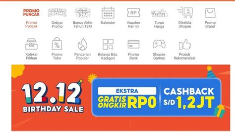 Daftar Kode Voucher Promo Shopee 12 12 Birthday Sale Klaim Sebelum