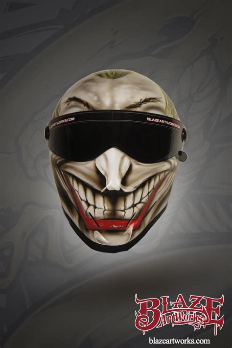 3d Classic Joker Motorbike Helmet Motorcycle Helmet Custom Paint And