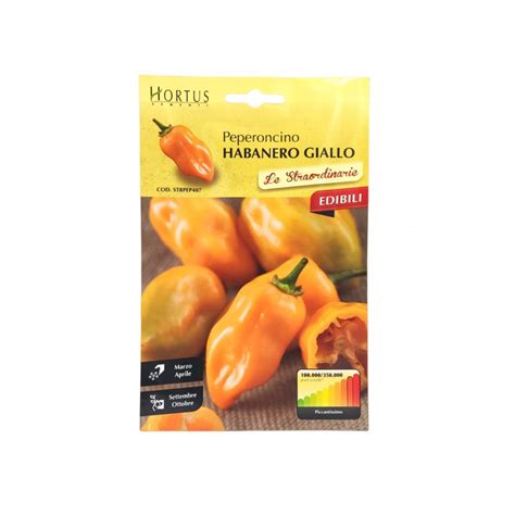 Πιπεριά Habanero Κίτρινη Capsicum Sinensis 03γρ Σπόροι