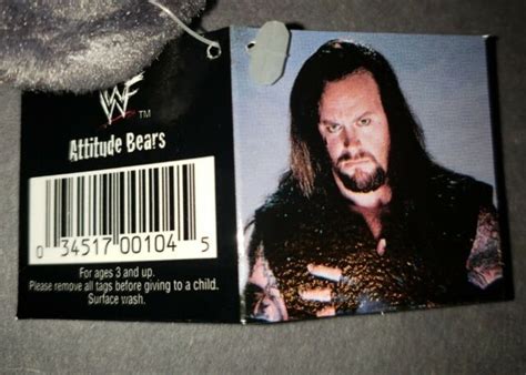 Wwf Attitude Bears Undertaker S Titan Sports Beanie Bear For Sale