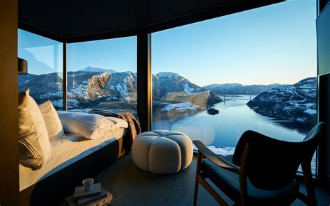 cabin fever   bolder luxury cabins hovering   fjords