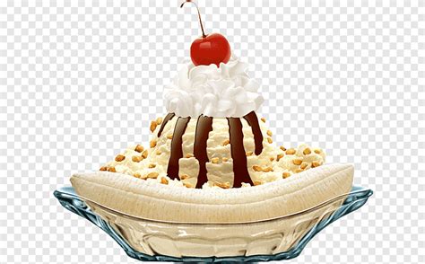 Banana Split Illustration Png Pngegg