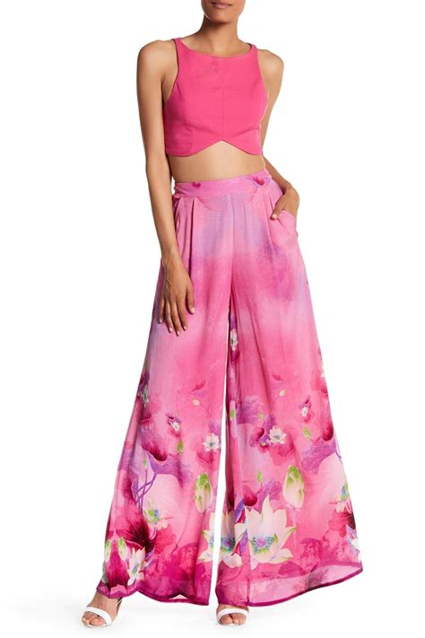 Designer Wide Leg Pants Printed Pants For Women { Loungewear Silk