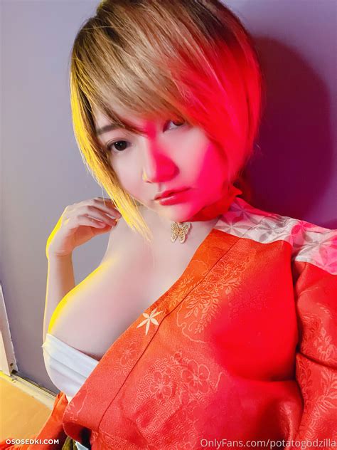 Potato Godzilla Yoimiya Naganohara Genshin Impact Naked Cosplay