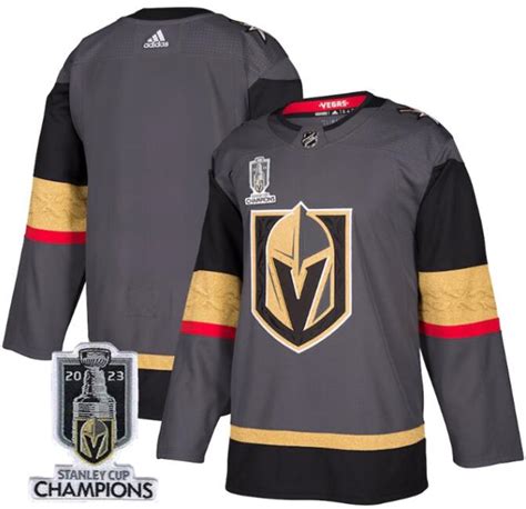 Vegas Golden Knights Blank Gray 2023 Stanley Cup Champions Adidas Jersey