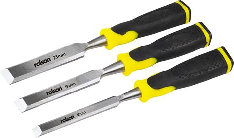 Rolson 56105 3 Pc Wood Chisel Set 12 19 25 Mm Amazon Co Uk DIY