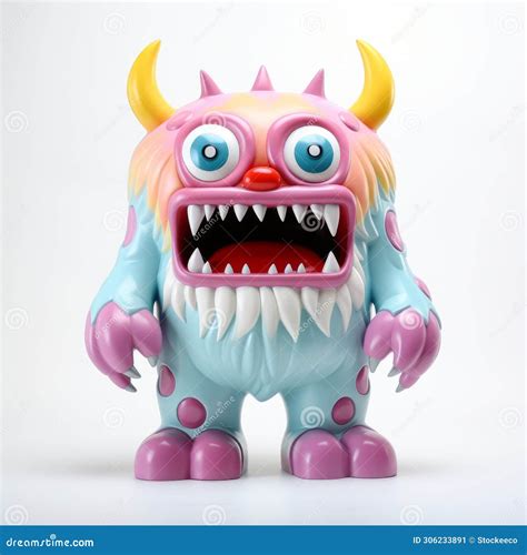 Blue And Pink Monster Toy By Chris B Iconic Pop Culture Caricature