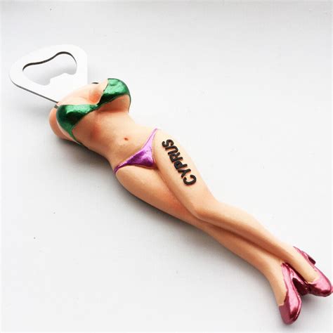 Sexy Bikini Girl Cyprus Tourist Travel Souvenir D Fridge Magnet Bottle