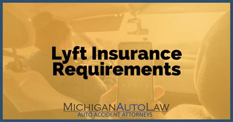 Lyft Insurance Requirements For Michigan Michigan Auto Law