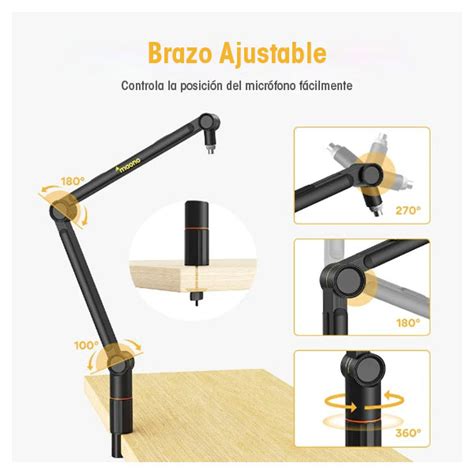 Brazo Boom Maono Ajustable Para Micr Fono Au Ba Mod Ba Fotomec Nica