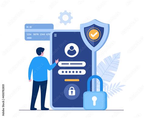 Personal Data Security Cyber Data Security Online Concept Illustration